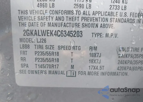 2012 GMC Terrain Slt-2 from USA, damaged, VIN 2GKALWEK4C6345203